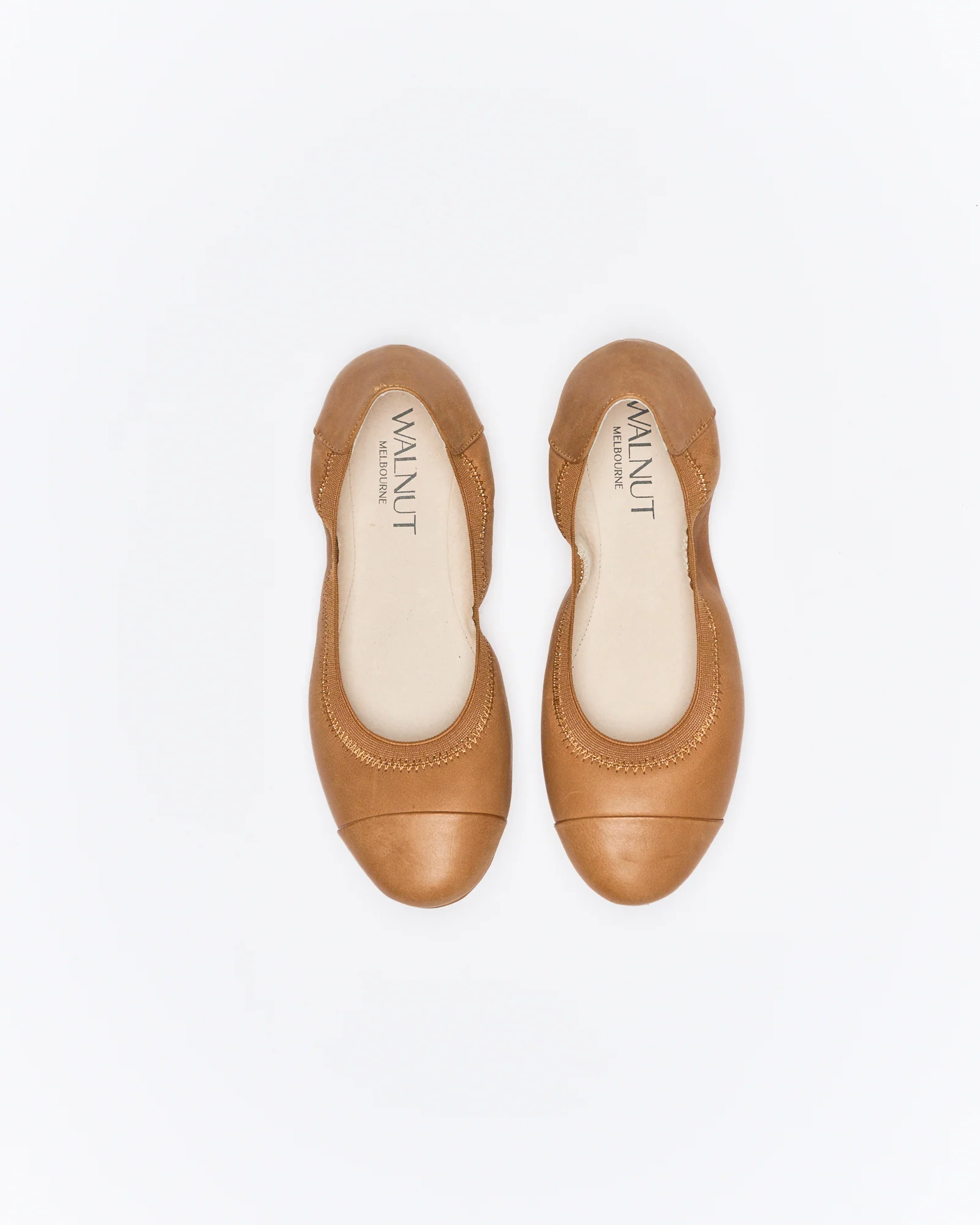 Ava Leather Ballet Flat - Tan - Image 4