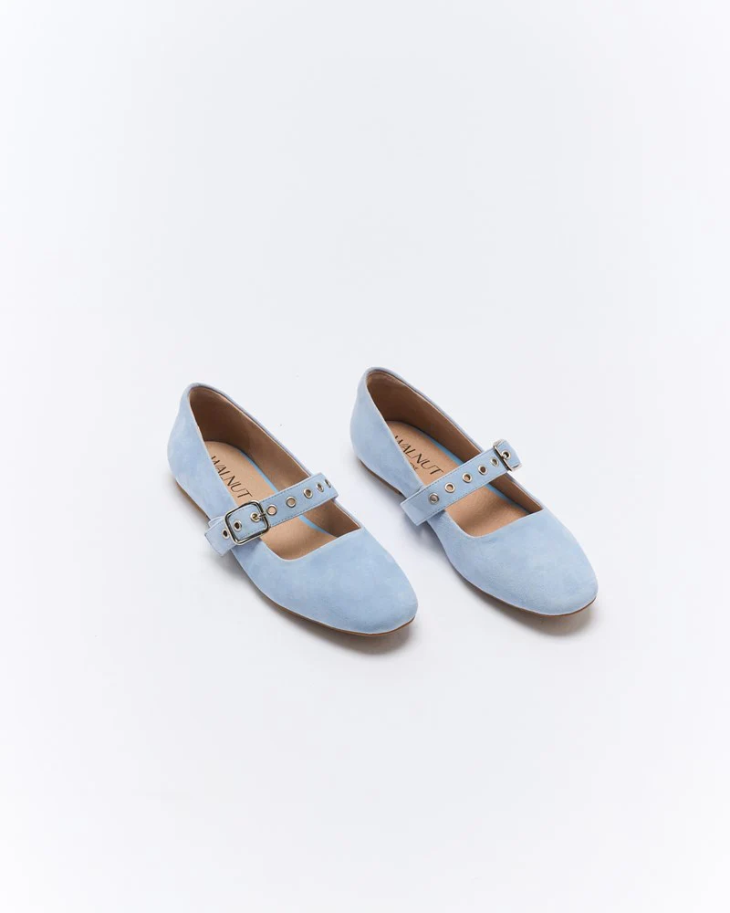 Bianca Leather Ballet - Sky Suede - Image 2