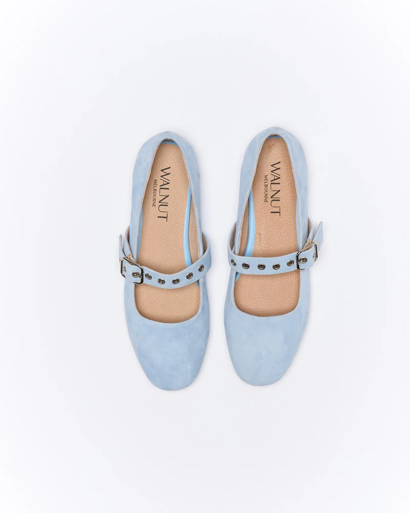 Bianca Leather Ballet - Sky Suede - Image 3