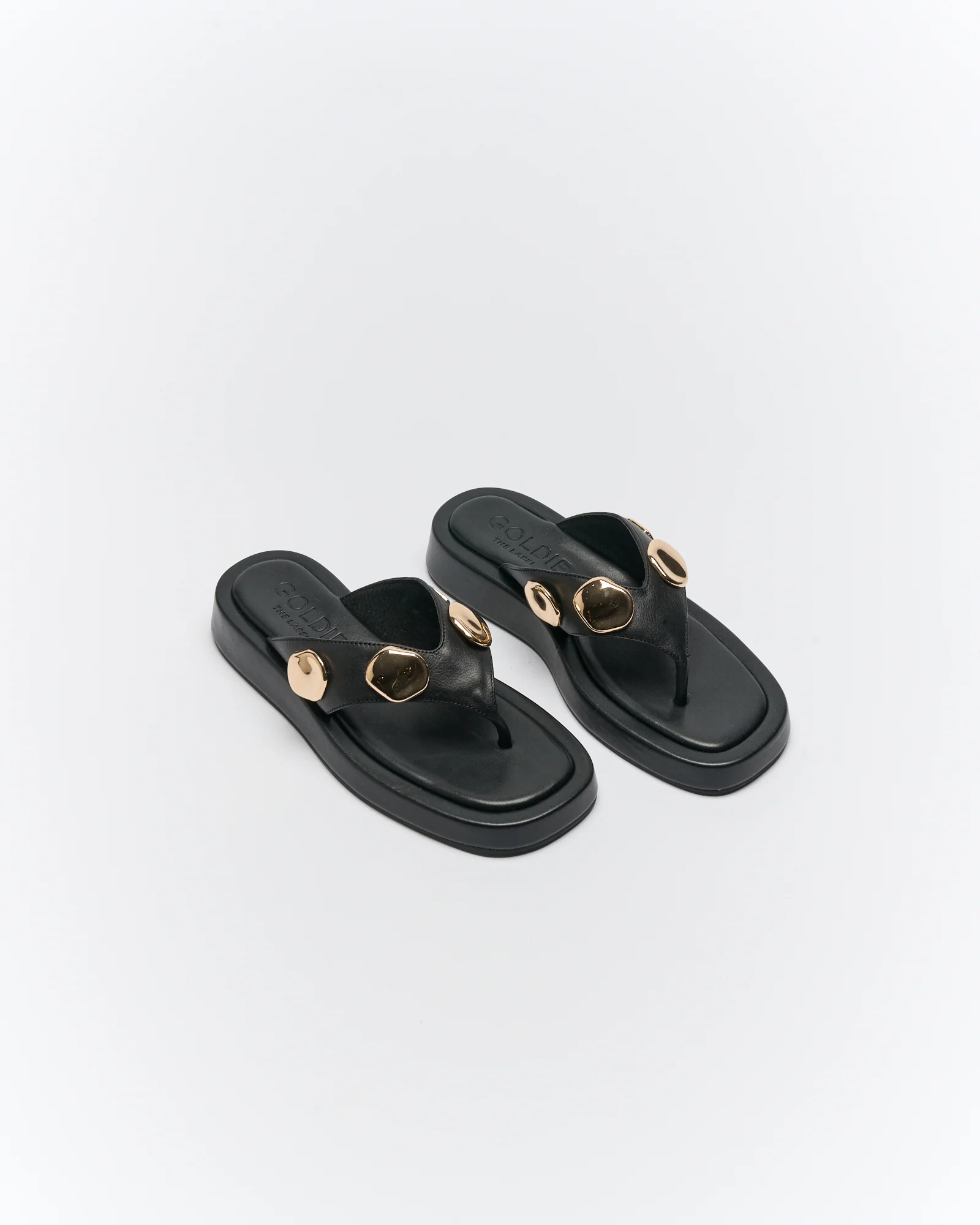 Boston Leather Slide - Black - Image 3