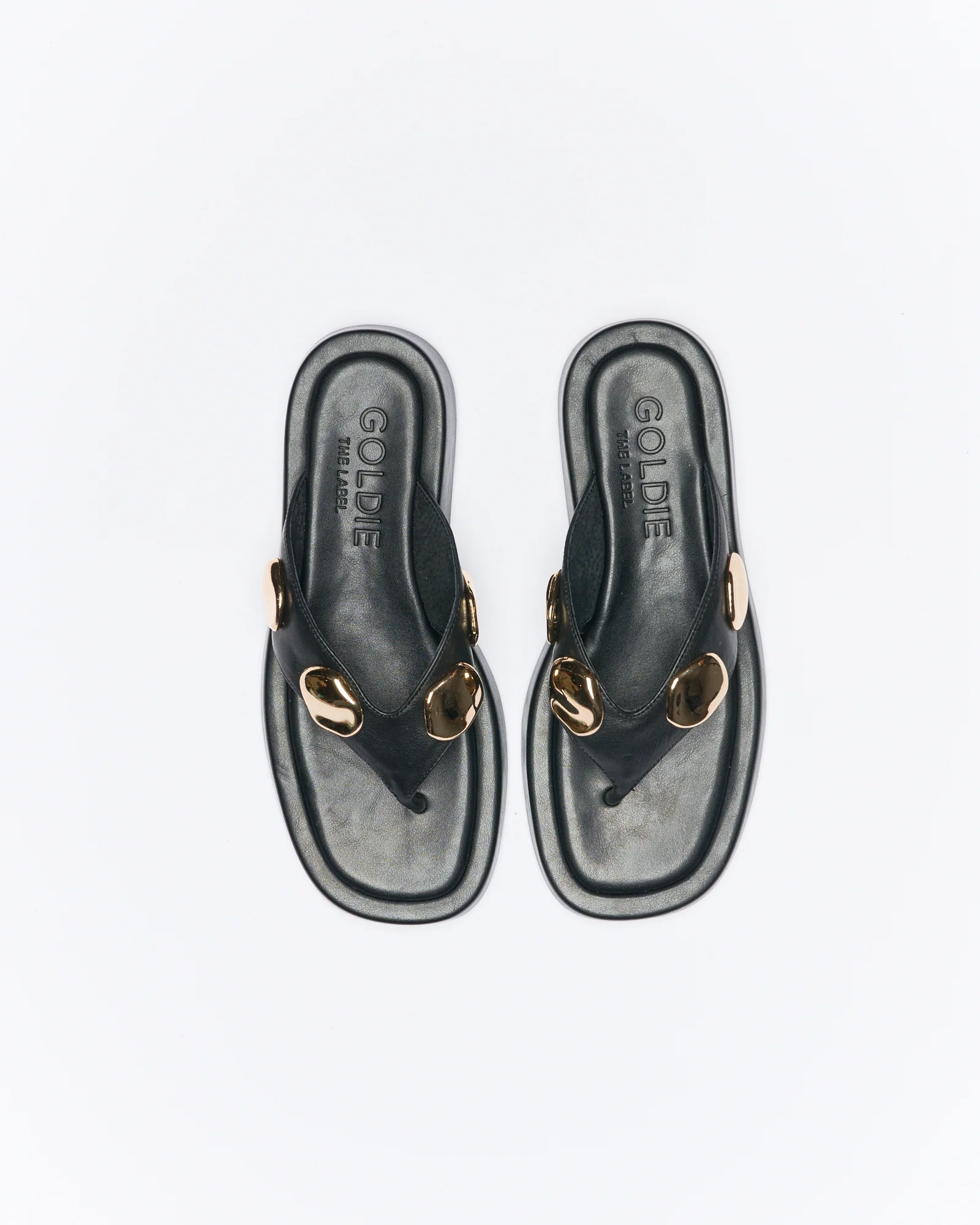 Boston Leather Slide - Black - Image 4