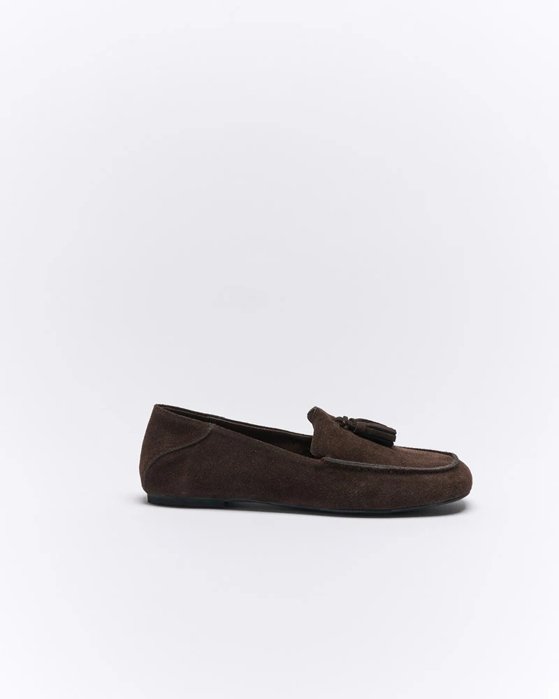 Dion Leather Loafer - Bitter Choc Suede