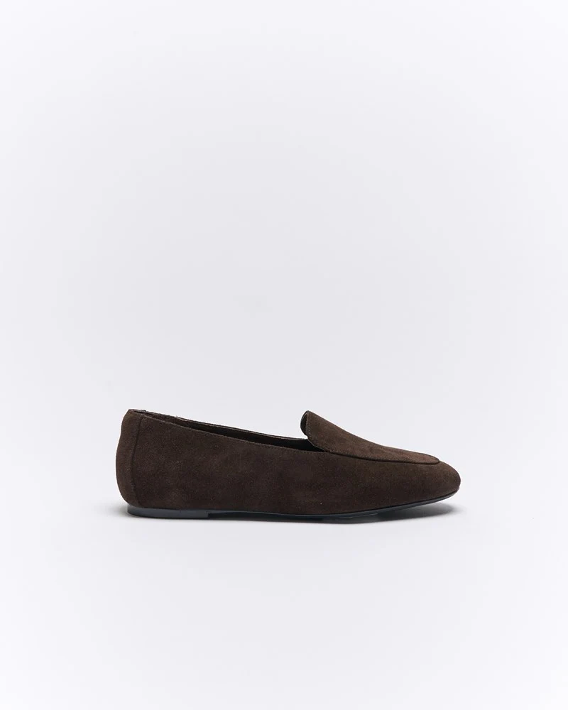 Drew Leather Loafer - Bitter Choc Suede