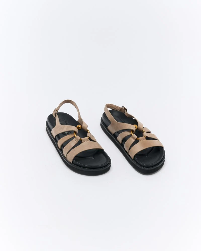 Dulce Leather Sandal - Mushroom - Image 3