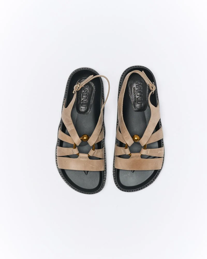 Dulce Leather Sandal - Mushroom - Image 4