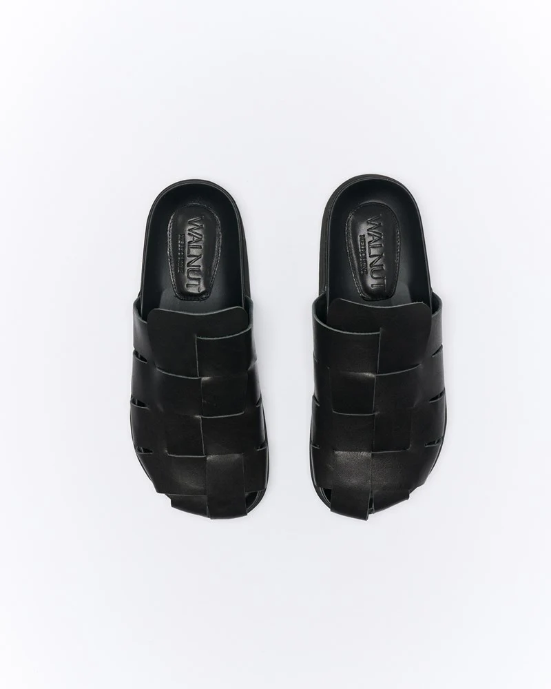 Dune Leather Mule - Black - Image 3