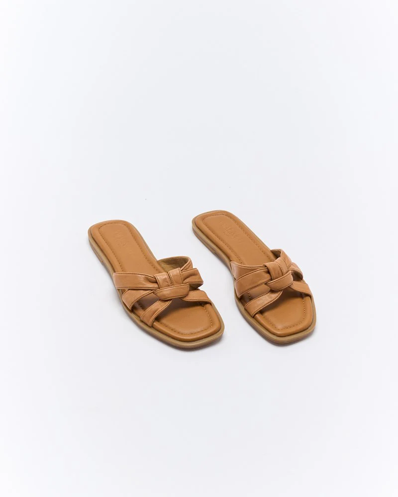 Eden Leather Slide - Coconut Tan - Image 2