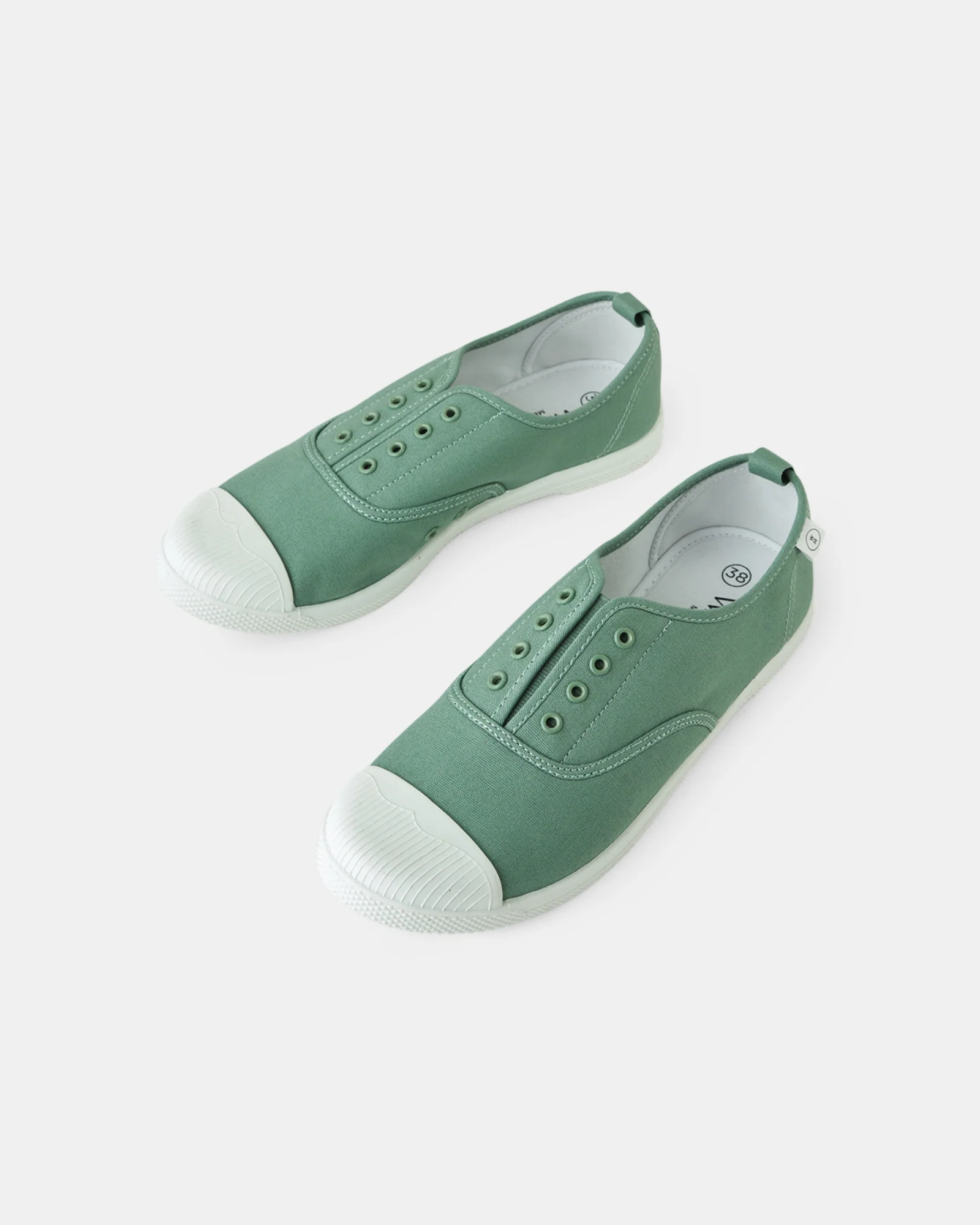 Euro Canvas Plimsole - Sage - Image 3
