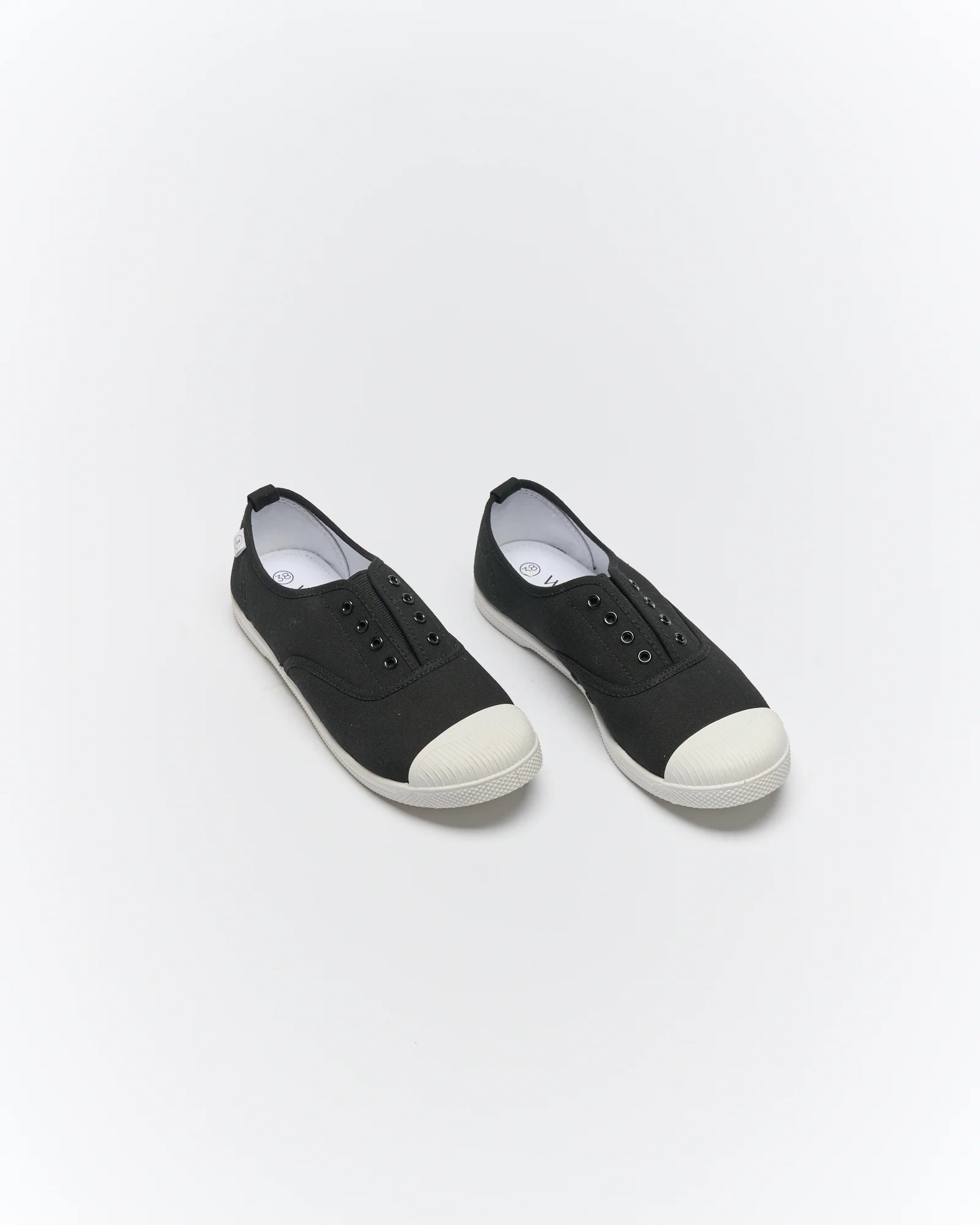Euro Canvas Plimsole - Black - Image 3