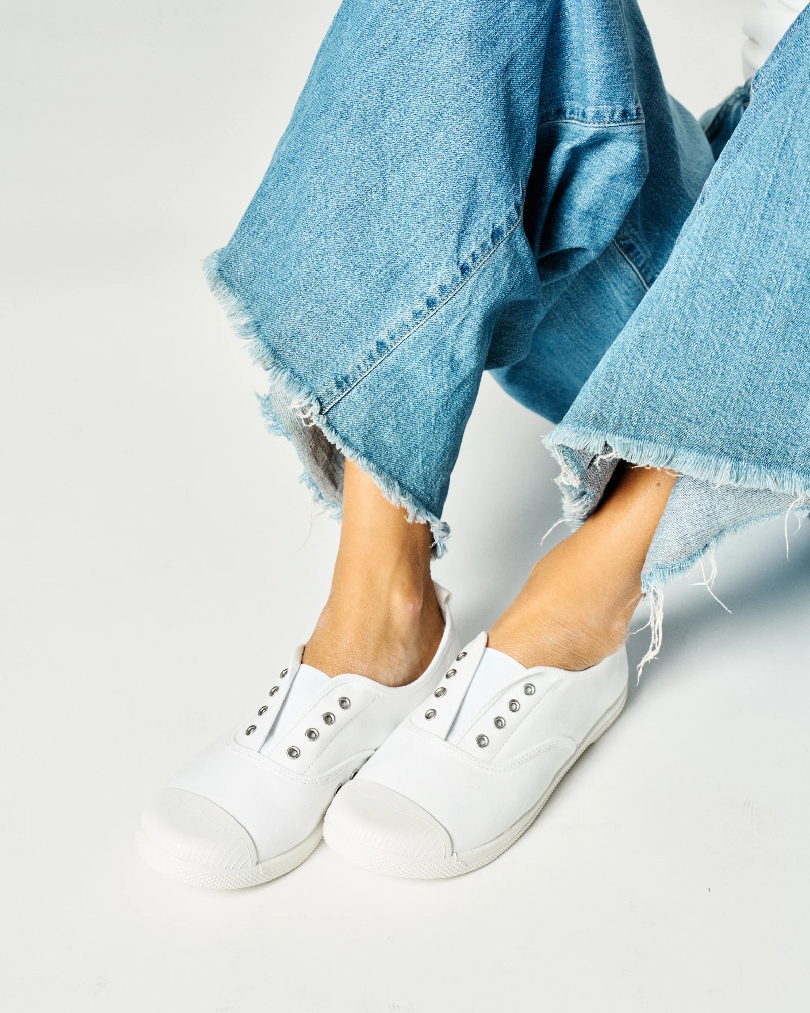 Euro Canvas Plimsole - White - Image 3