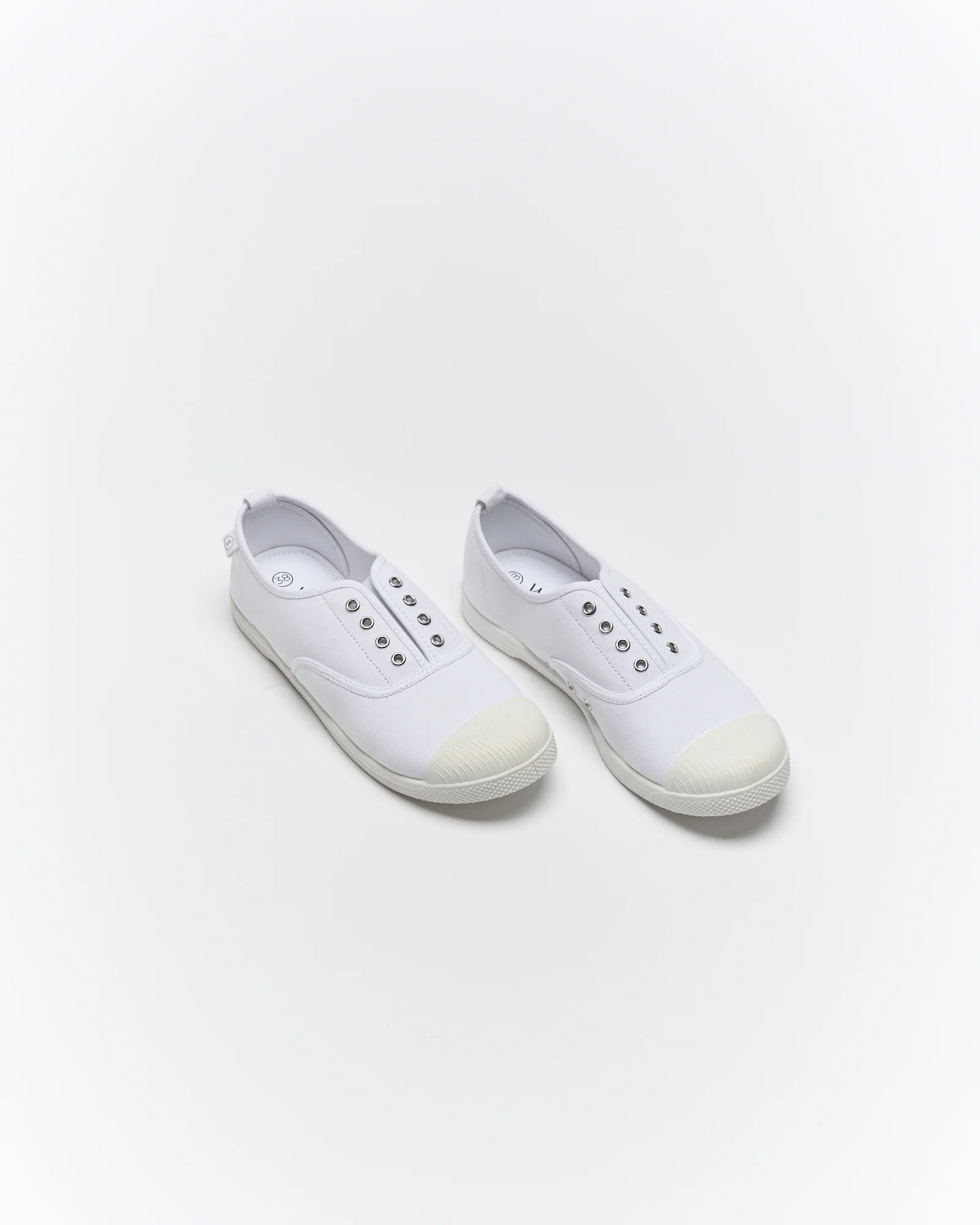 Euro Canvas Plimsole - White - Image 4