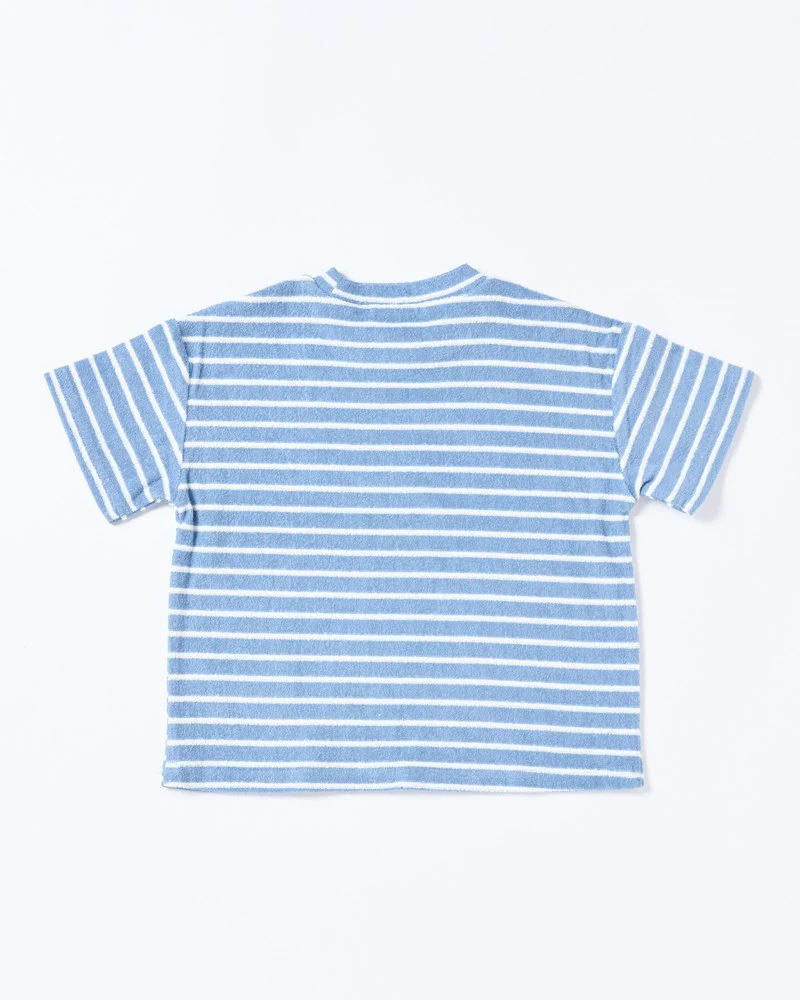 Felix Tee - Terry Stripe Blue - Image 2