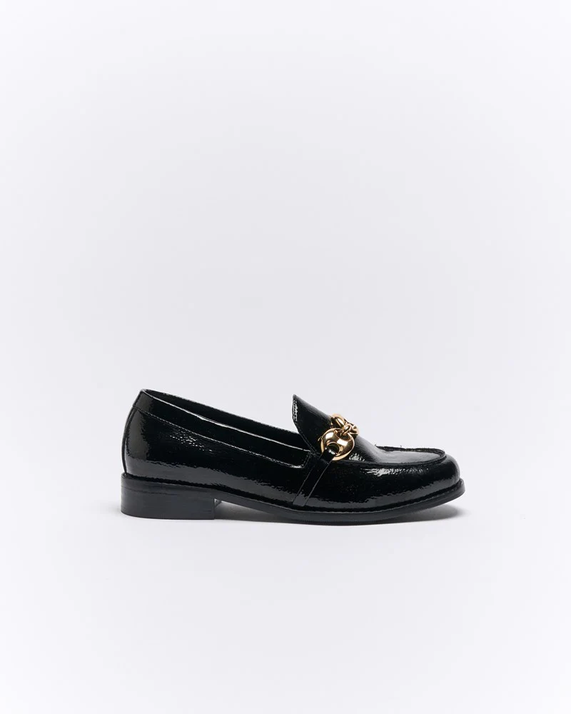 Hutton Patent Loafer - Black