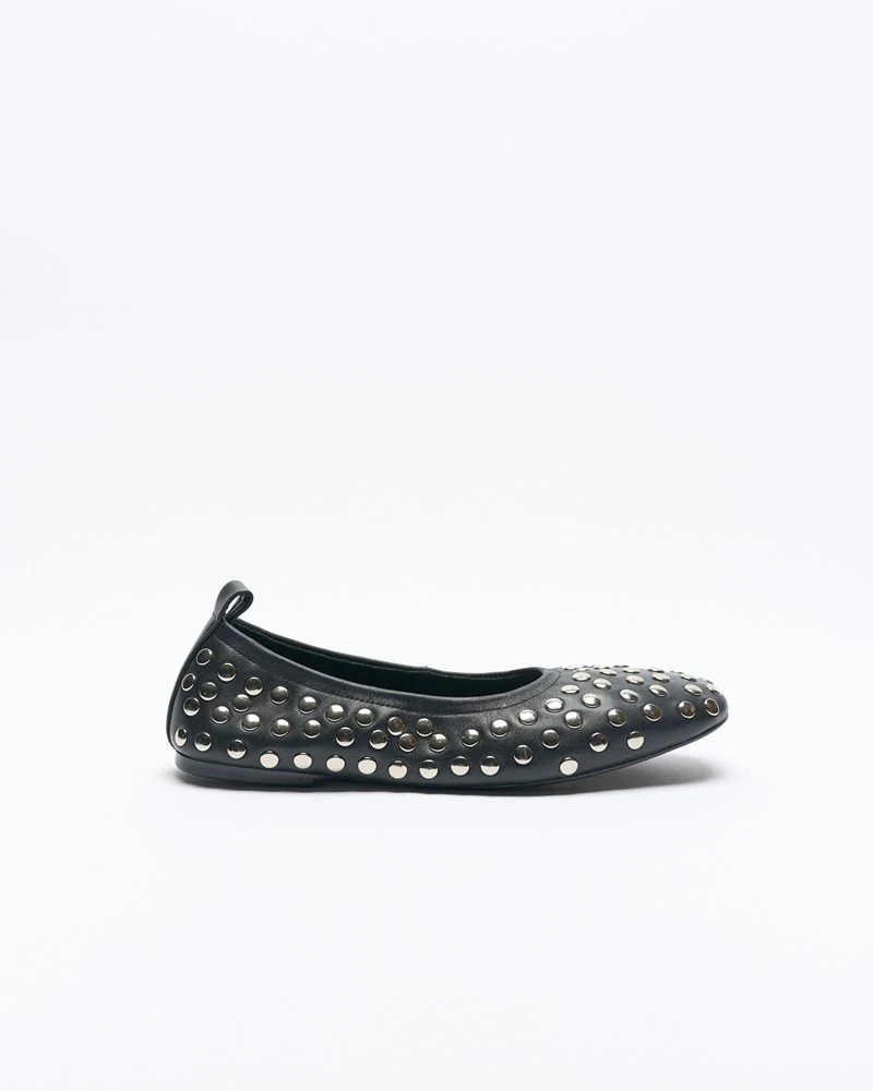 Madi Leather Ballet - Black