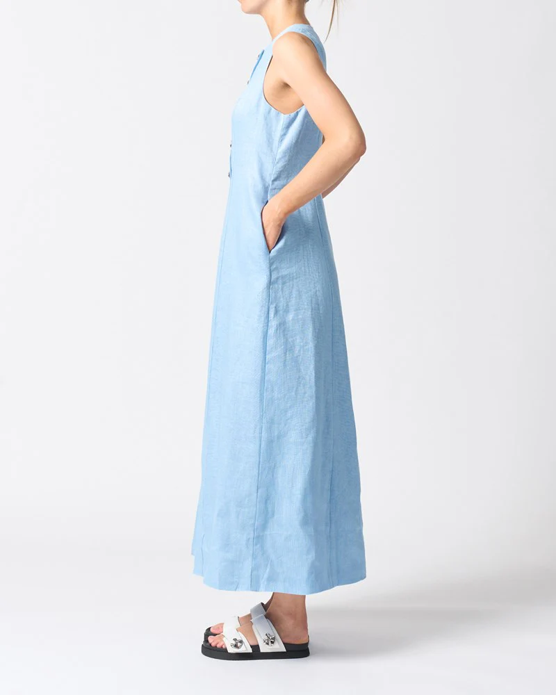 Malta Midi Dress - Sky Blue - Image 3