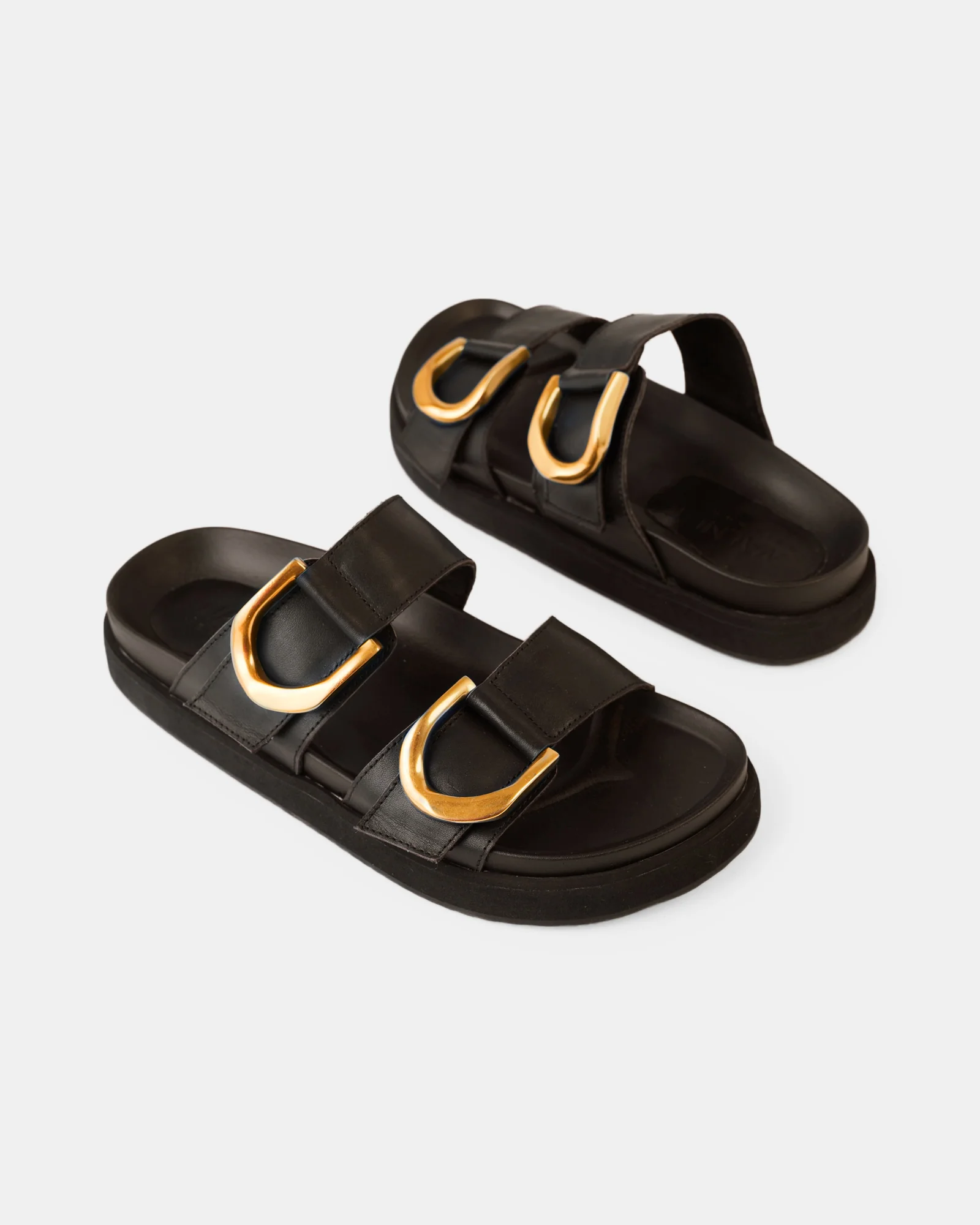 Mint Leather Slide - Black - Image 3