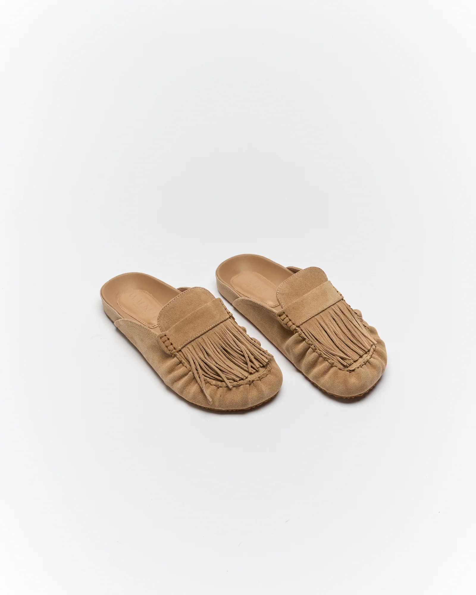 Myla Leather Mule - Camel Suede - Image 3