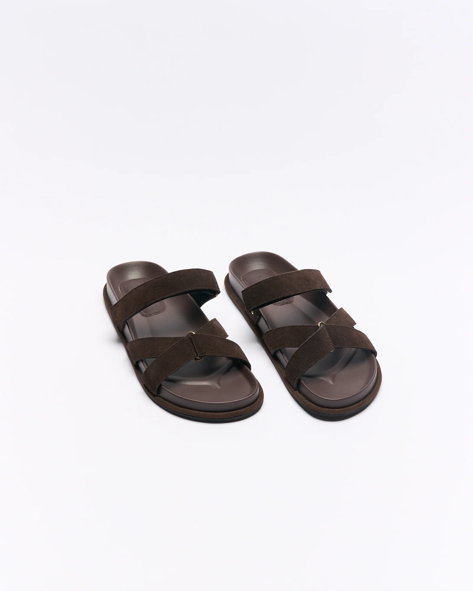 Pierce Leather Slide - Bitter Chocolate Suede - Image 3