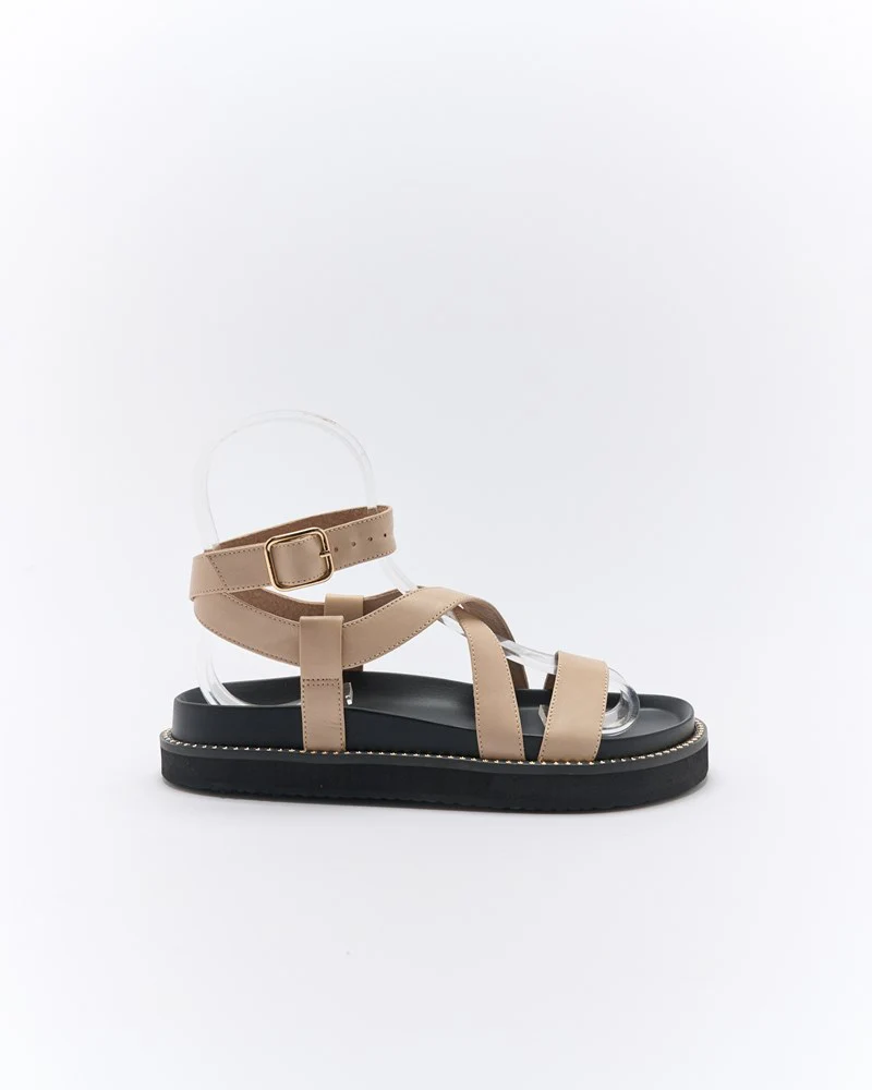 Presly Leather Sandal - Oyster