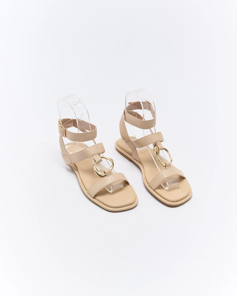 Rhodes Leather Sandal - Oyster - Image 2