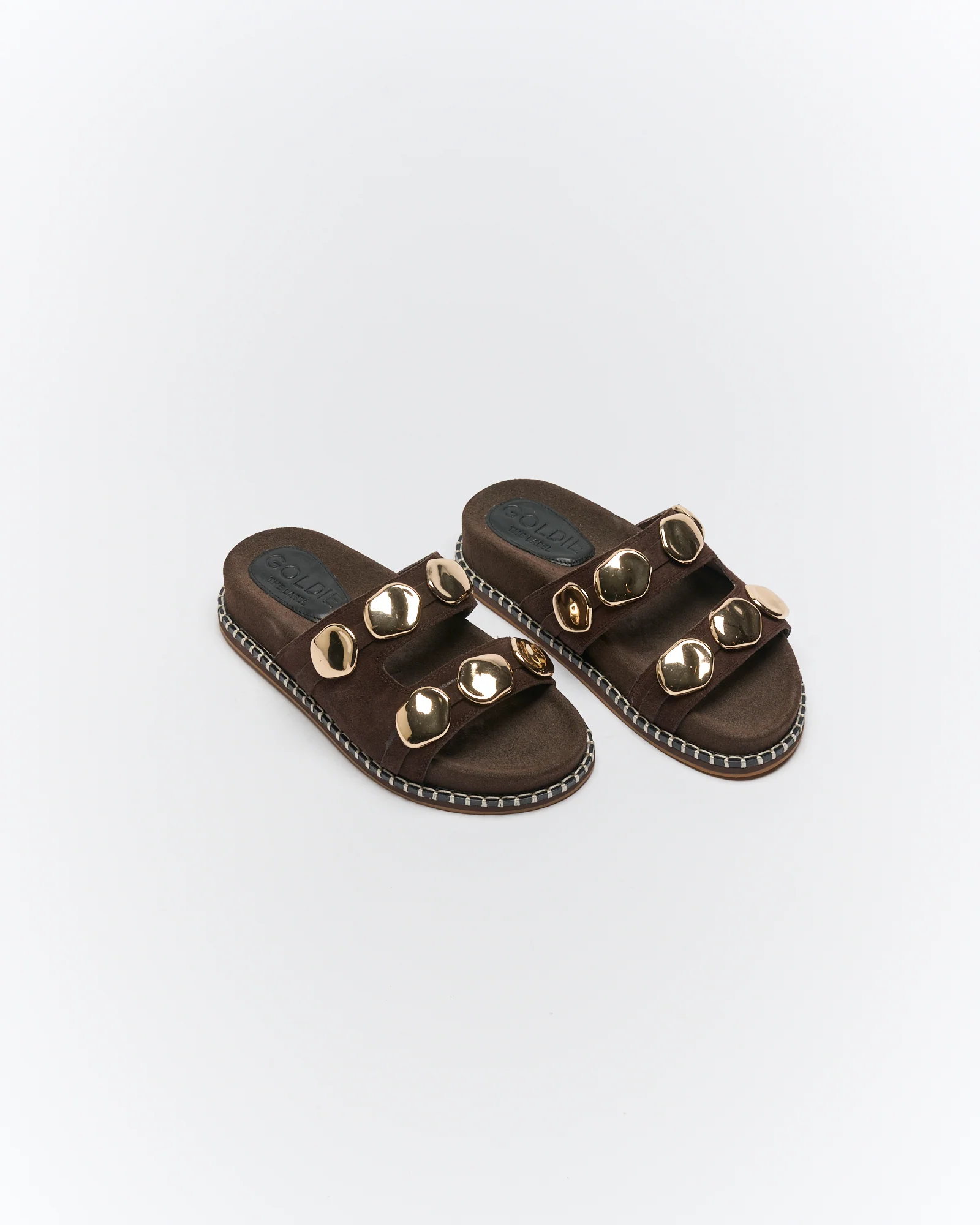 Shae Leather Slide - Chocolate Suede - Image 3