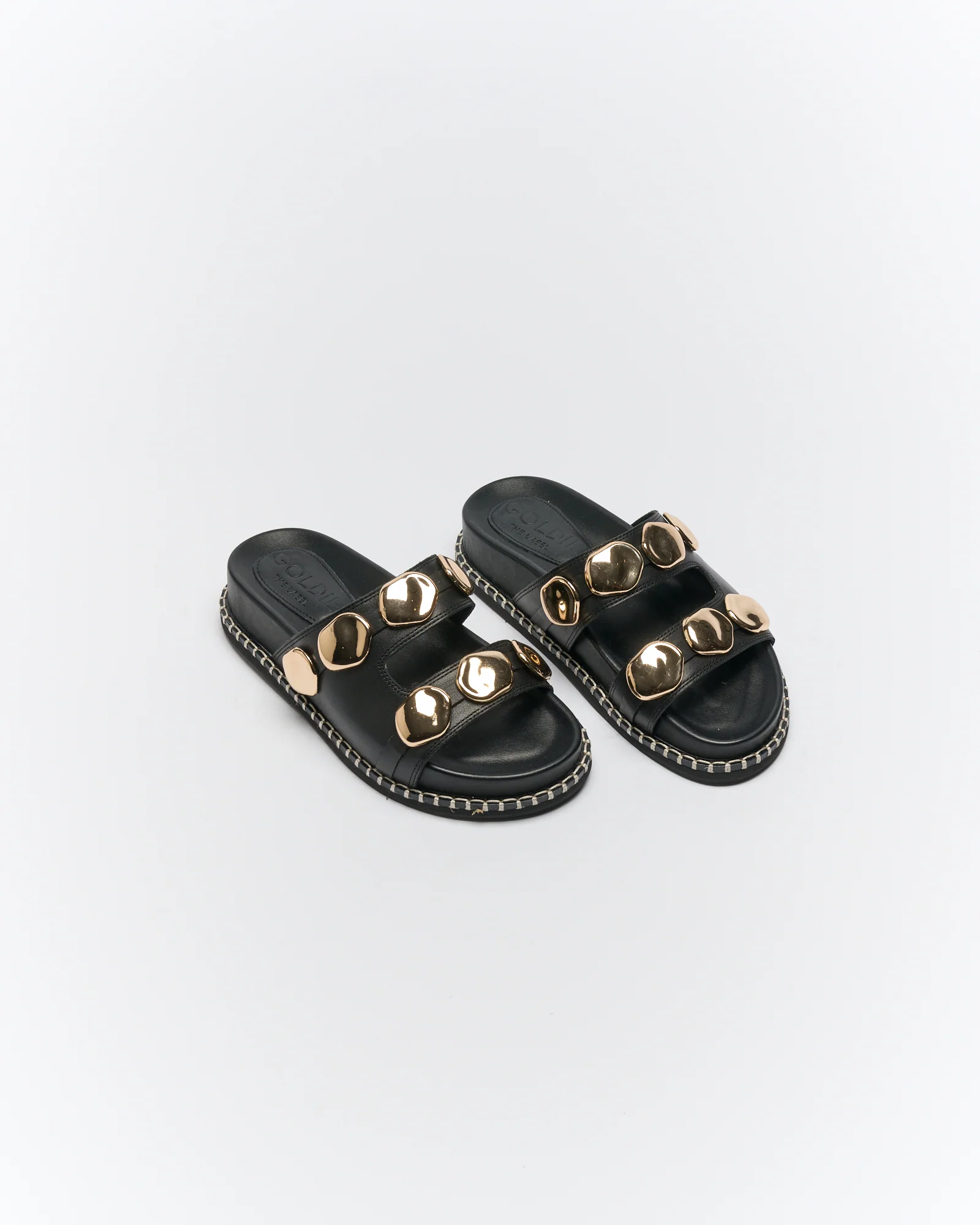 Shae Leather Slide - Black - Image 2
