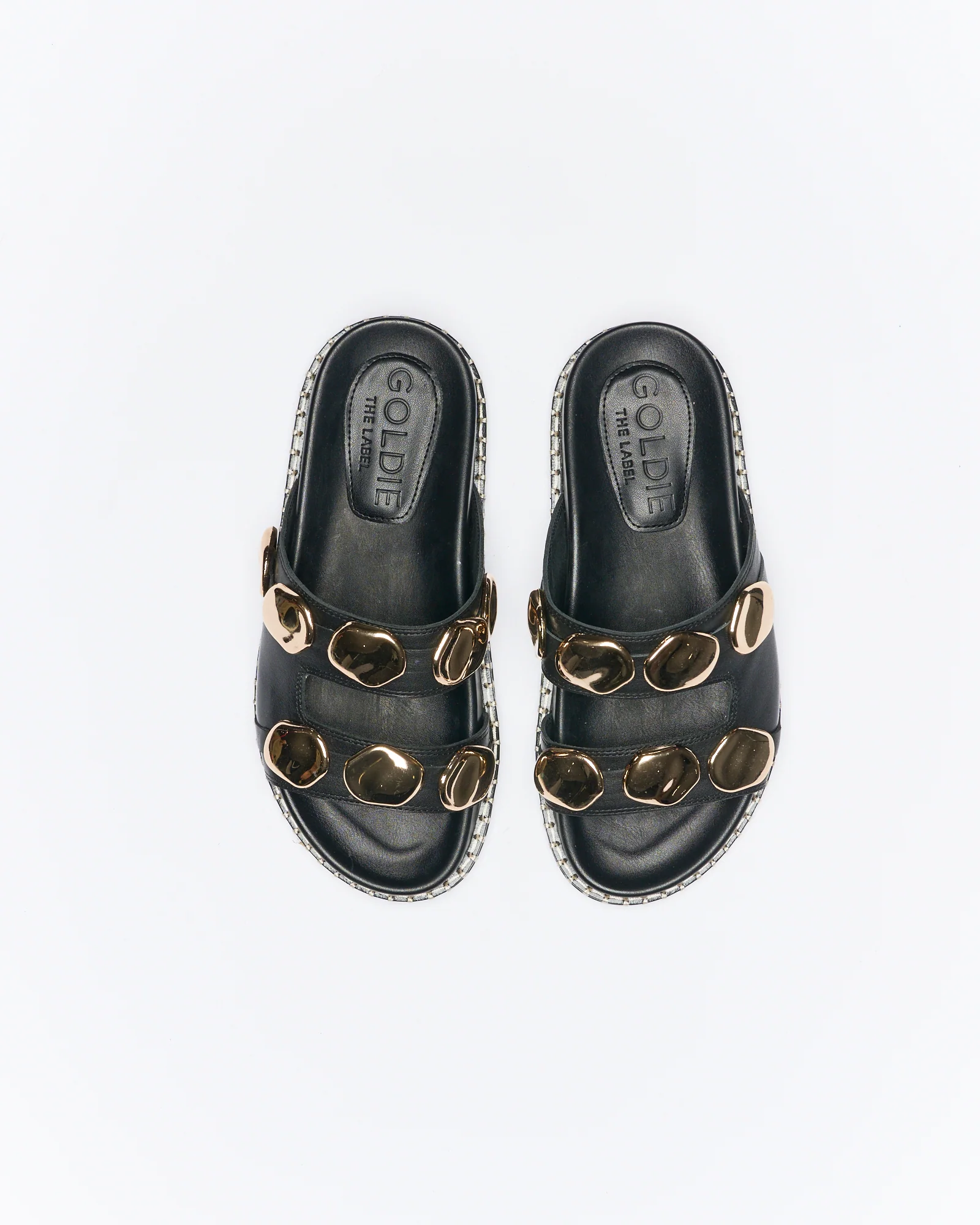 Shae Leather Slide - Black - Image 3