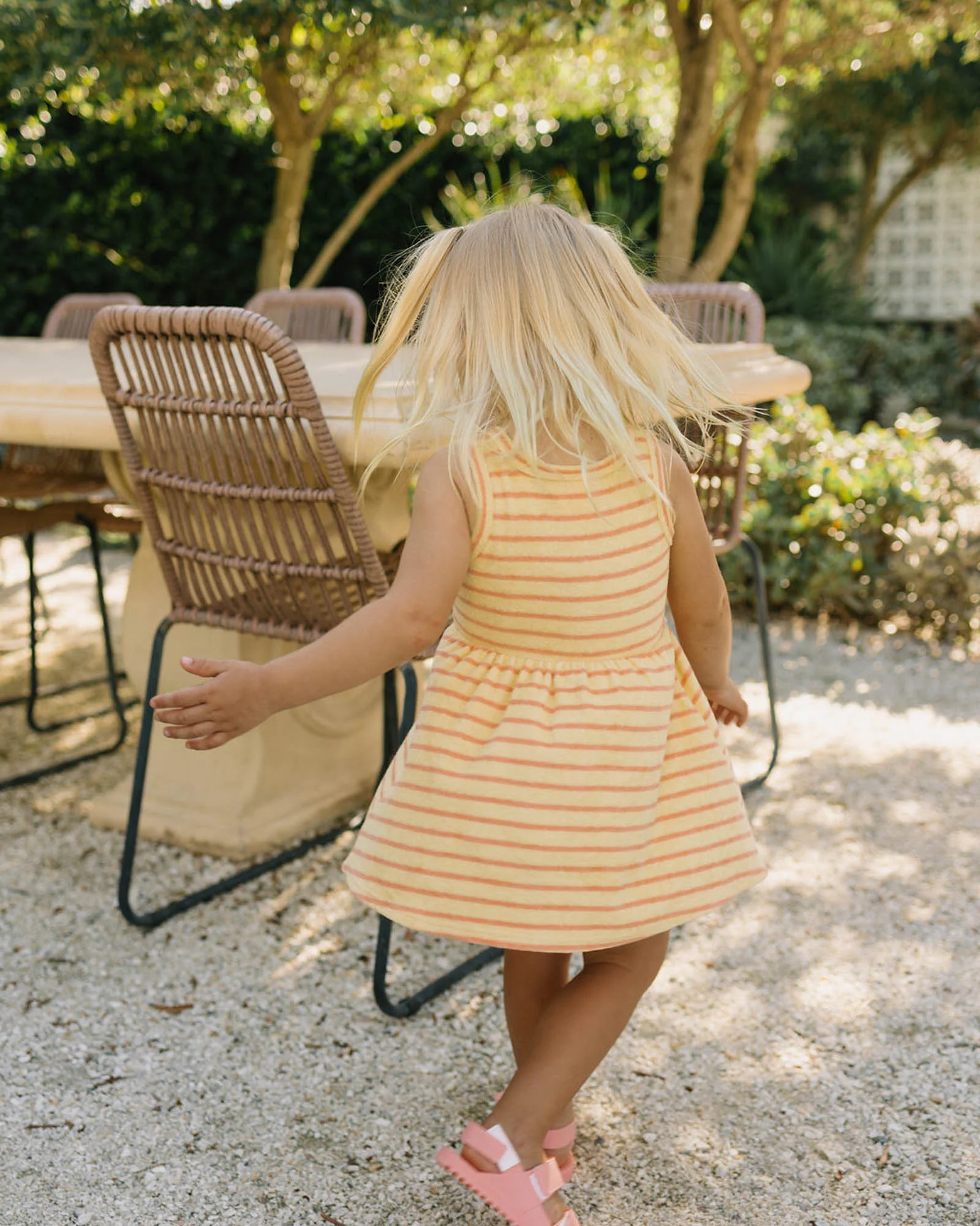 Wren Dress - Terry Stripe Yellow - Image 4