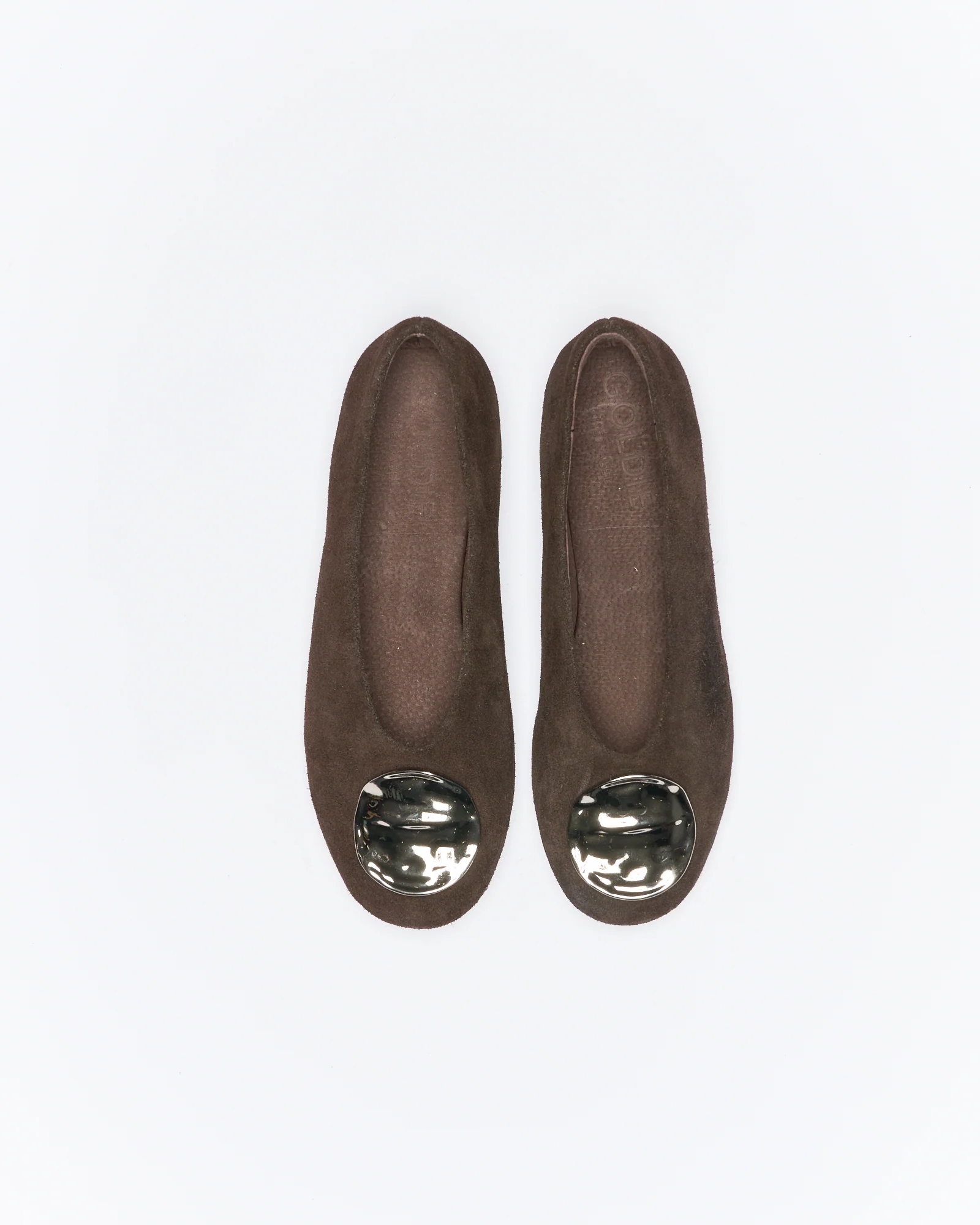 Zadie Leather Ballet- Chocolate Suede - Image 4