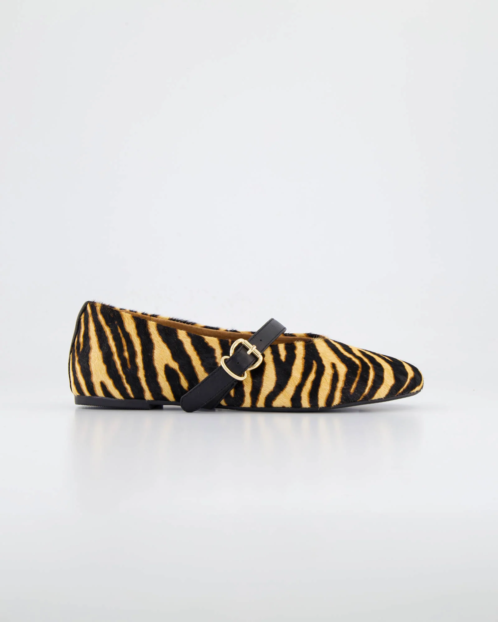 Zetta Leather Ballet - Tan Zebra - Image 3